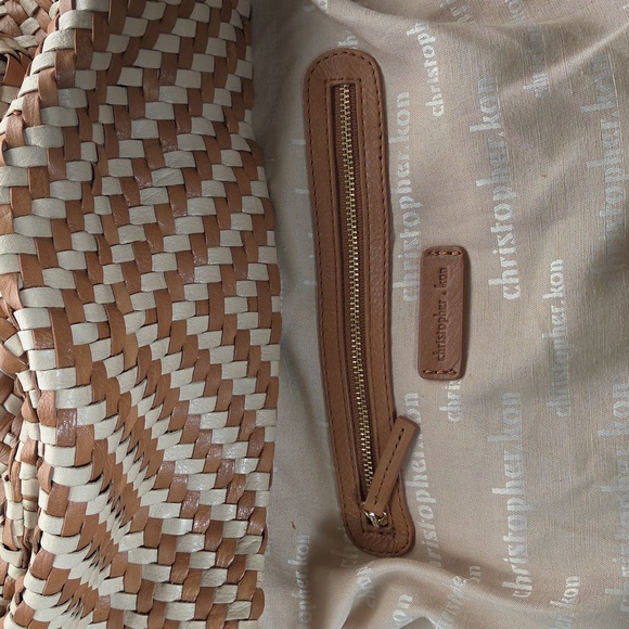 Christopher Kon Woven Leather Shoulder Bag/Crossbody! - Picture 7 of 13